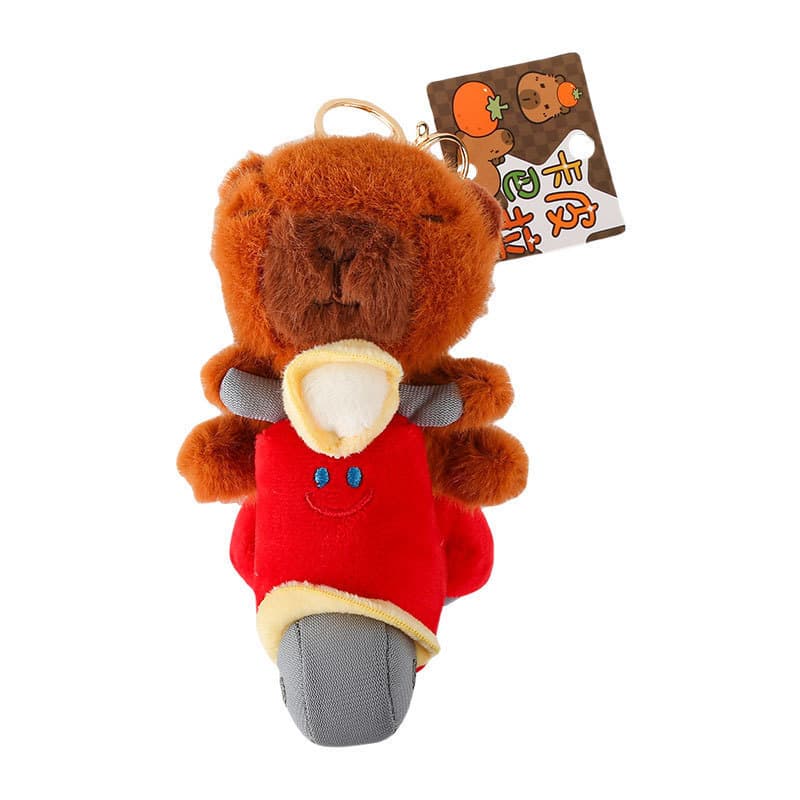 Chaveiro de pelúcia para ciclismo Kapibara, bonito desenho animado, capivara, Doodle, brinquedo, bolsa de casal, pingen