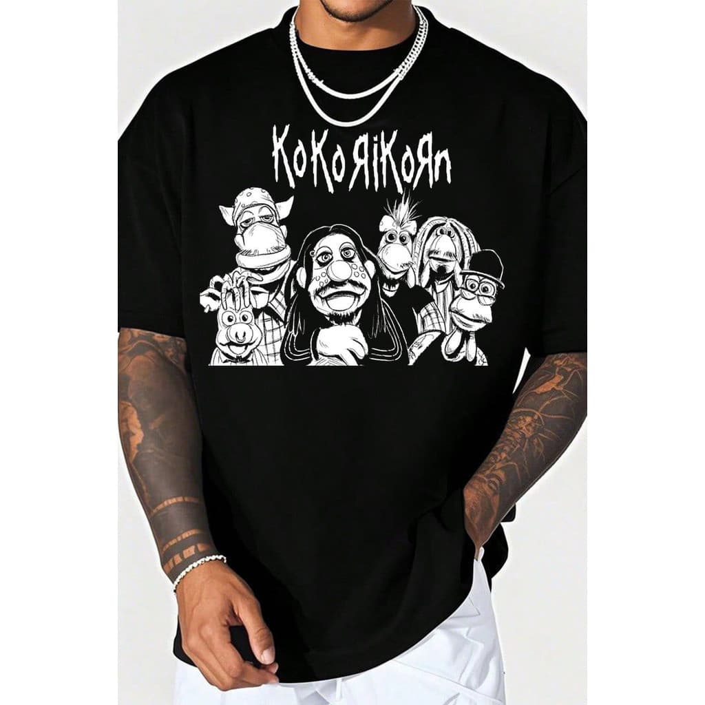 Camiseta Masculina Feminina Korn Banda Rock Muppets KoKoRiKorn T-shirt Unissex Envio Imediato
