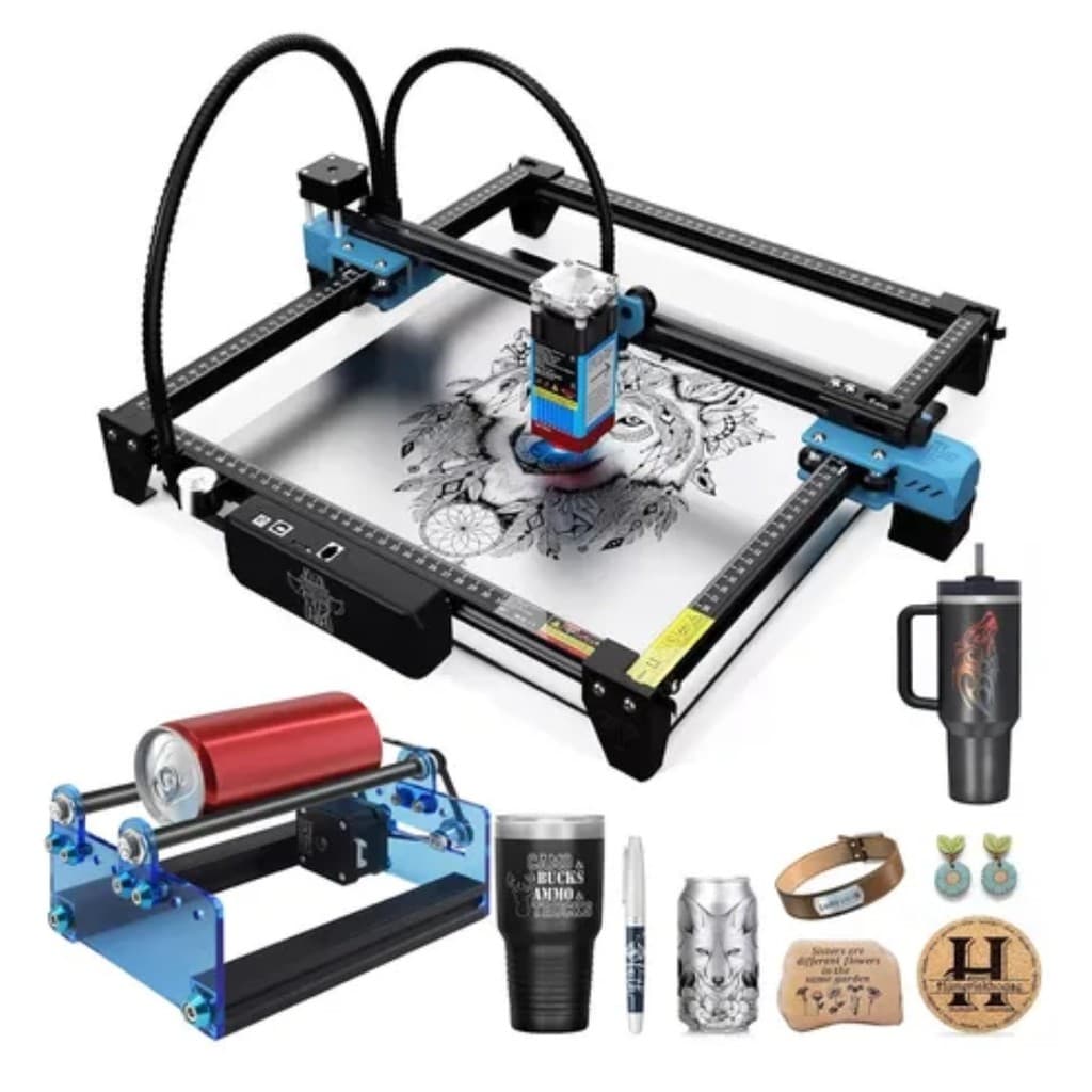 Impressora Gravadora Corte Laser 5.5w Cnc 40w 30x30cm + Rolo