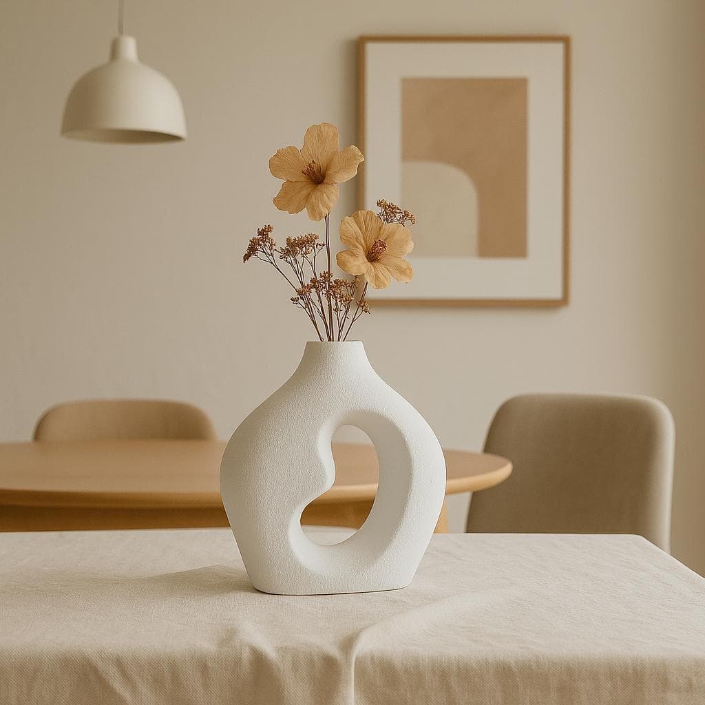 Vaso Decorativo Orgânico 18cm Vaso Moderno Sala Clean Venus