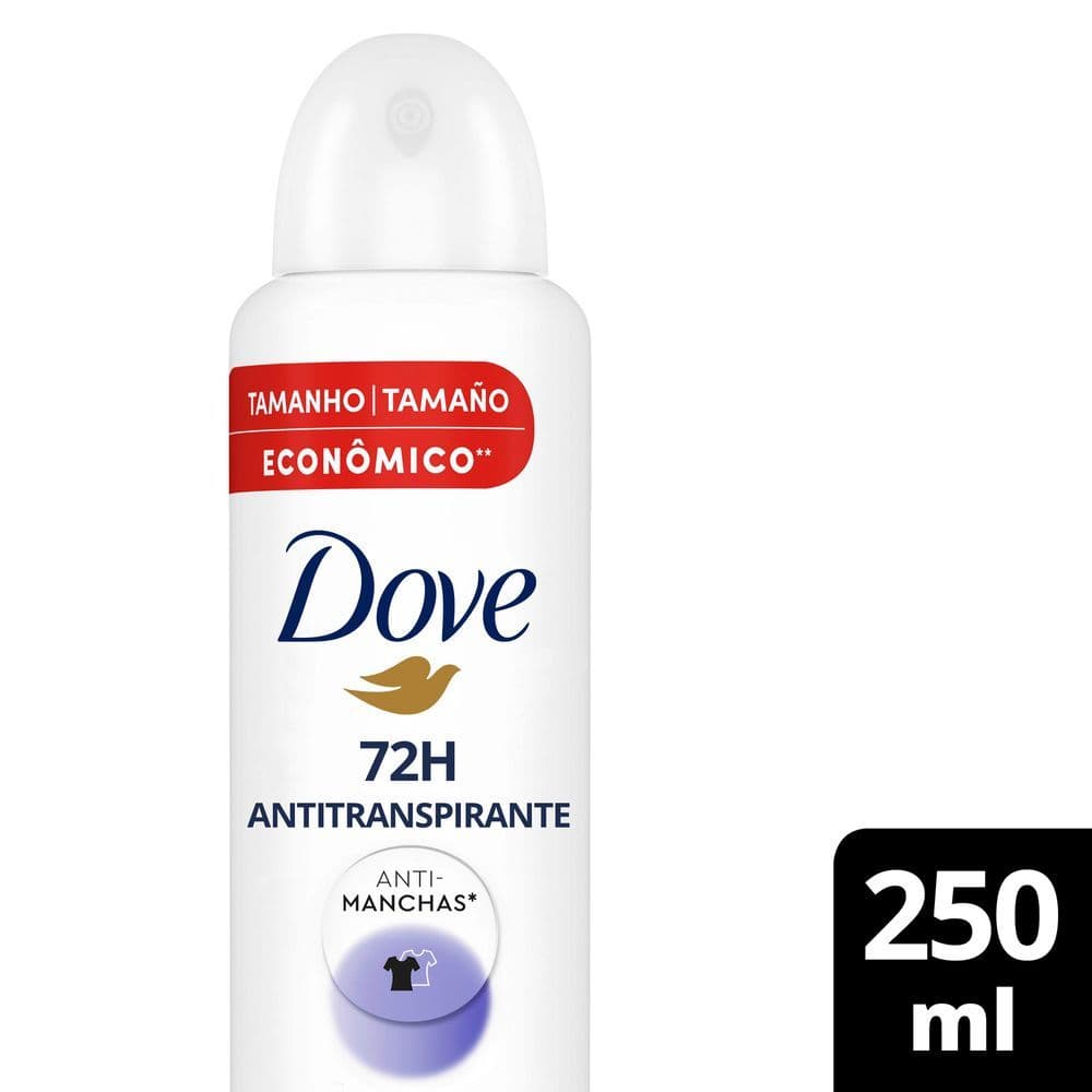 Desodorante Antitranspirante Aerosol Invisible Dry 72h Dove 250ml