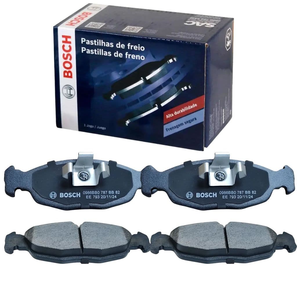 JOGO PASTILHA DE FREIO A DISCO DIANTEIRO BOSCH ORIGINAL GM CELTA AGILE CORSA MONTANA