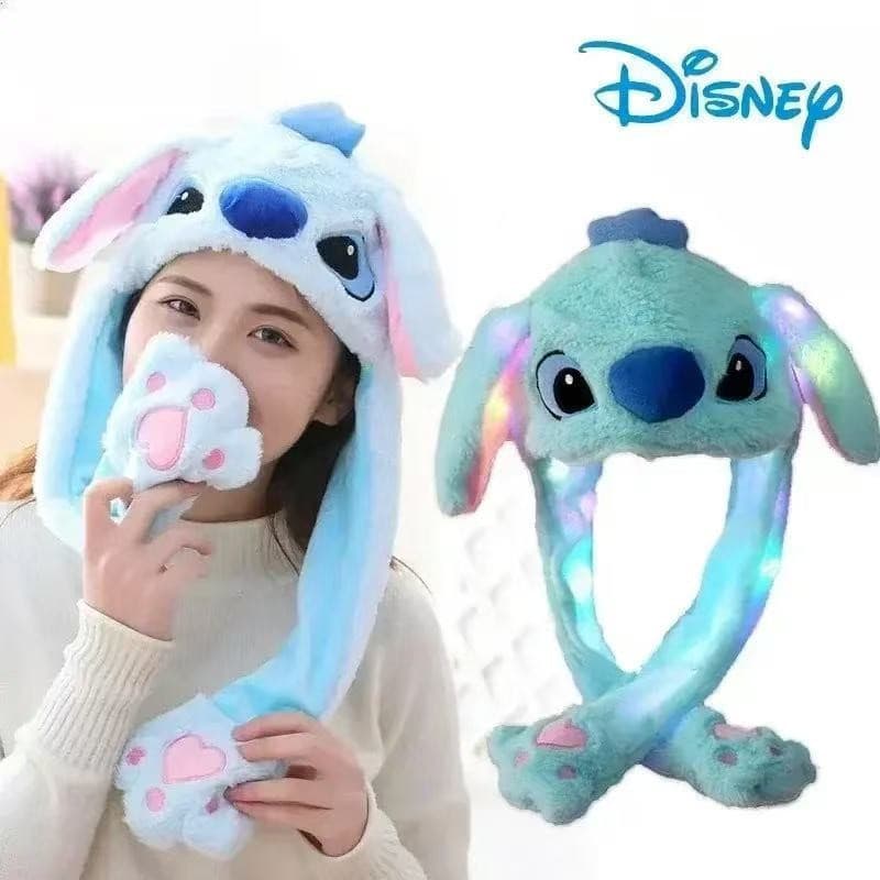 Stitch Infantil Chapéu Luminoso Chapéu De Pelúcia Com Orelha Stitch Touca
