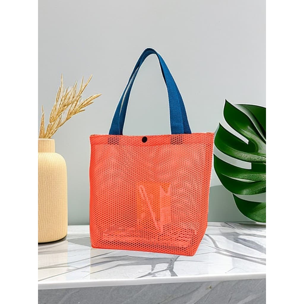 Bolsa de malha saco de compras grande capacidade All-Match estudante carregando saco de escola dança terno saco de armaz