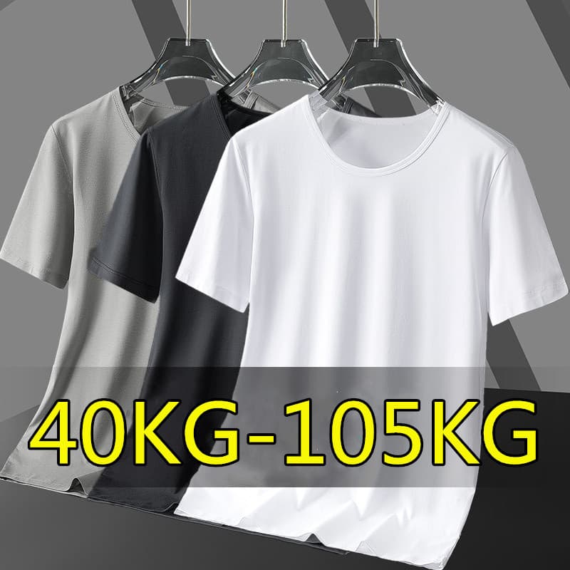 Verão respirável cor sólida esportes Casual em torno do pescoço preto cinza camiseta masculina de seda gelo manga curta