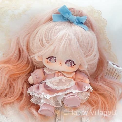 Boneca de algodão 20cm Boneca Boneca Roupas sem atributos Troca de presentes para meninas Natal