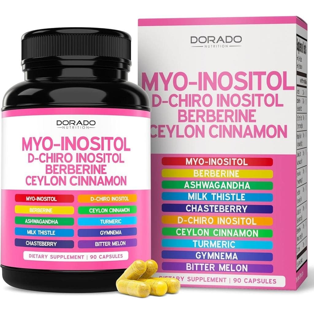 Myo-Inositol & D-Chiro Inositol plement For Women (90 Capsules, 40:1 Ratio Myo Inositol) Hormone Balance for Women - 10