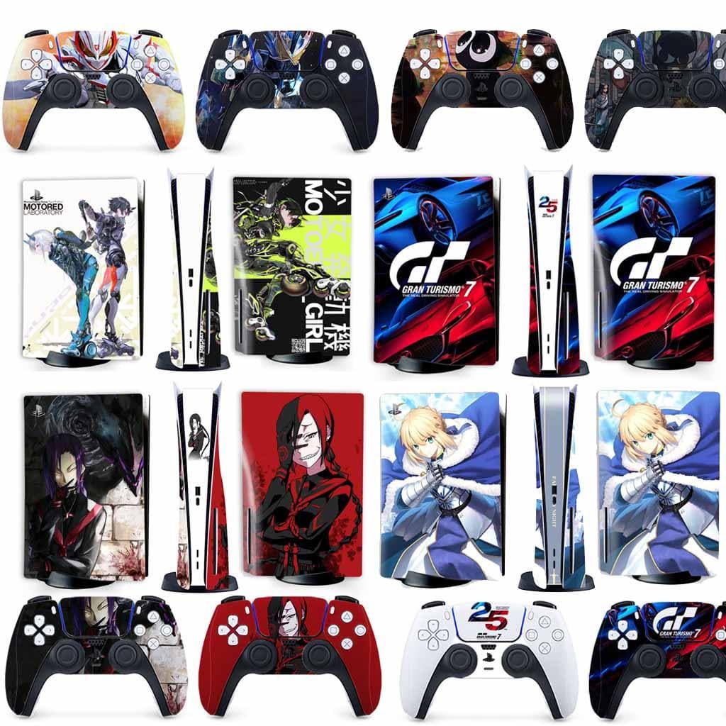 [Conjunto Completo] Pele Com Tema De Desenho Animado Compatível PS5 (Disk Edition) | Impressão HD , Material De Vinil ,