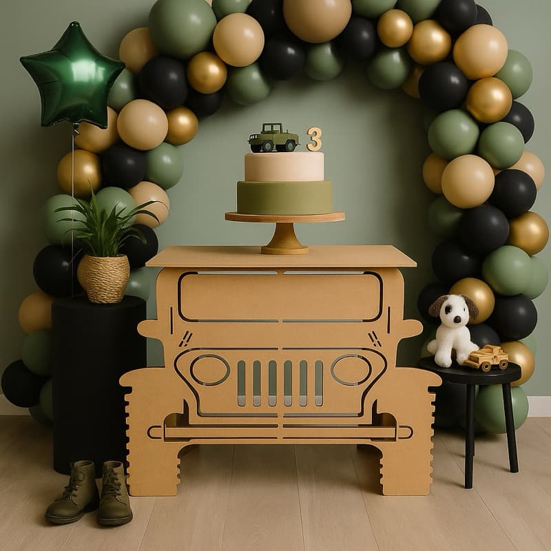 Comoda em MDF Mesa Jeep Decoração Para Festas Prática E Desmontavel Qualidade Premium