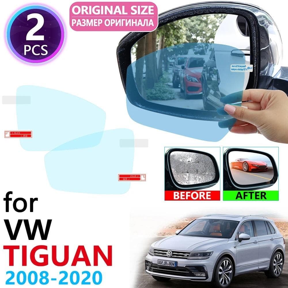 Para Volkswagen VW Tiguan MK1 MK2 2008 ~ 2020 Espelho Retrovisor De Cobertura Completa À Prova De Chuva Acessórios De Fi