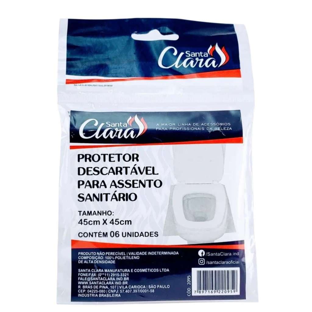 Protetor descartavel para assento sanitario com 6 unidades