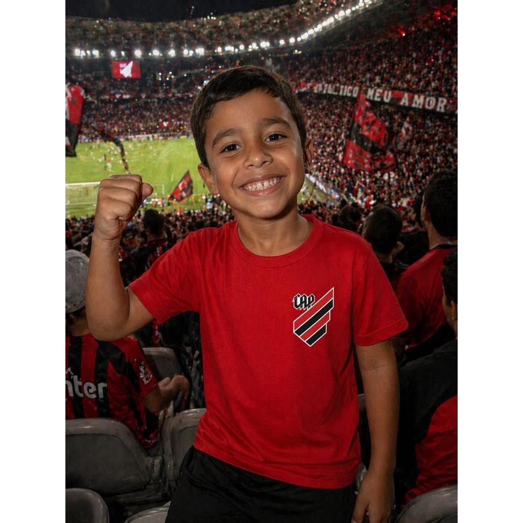 Camiseta Infantil Atlético paranaense Lançamento Estampa Futebol 100% Algodão