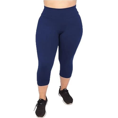 Calça Corsário Plus Size G1 G2 G3 G4 Cintura Alta Em Suplex Poliéster Wolfox