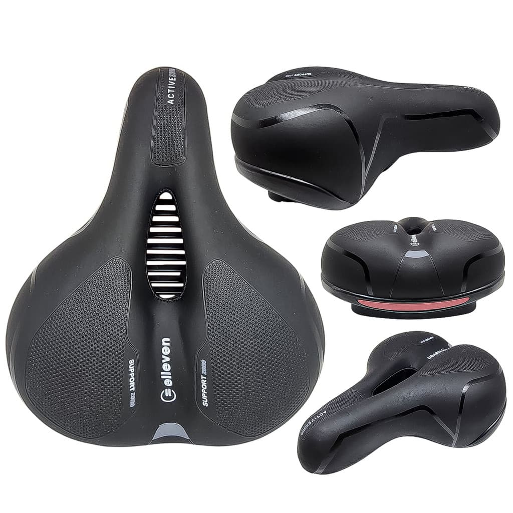Selim 2 Molas City Conforto Para Bike Vazado Elleven