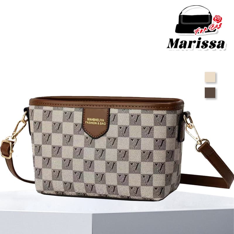 Marissa Bolsa Crossbody Feminina em Xadrez Náutico Bolsa de Ombro Casual Pequena
