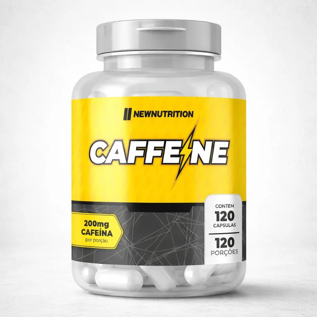 Suplemento Cafeína Anidra 200mg 120 Cápsulas - Newnutrition