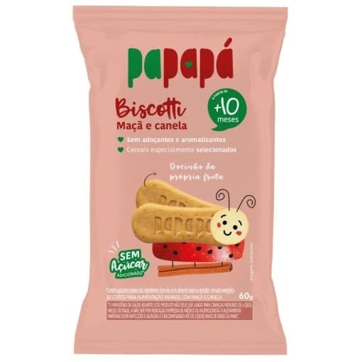 Biscoito Biscotti  Maça e Canela 60g - Papapá