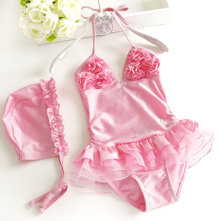 Crianças maiô infantil bebê menina estilingue estilo de uma peça de secagem rápida vestido de princesa primavera quente
