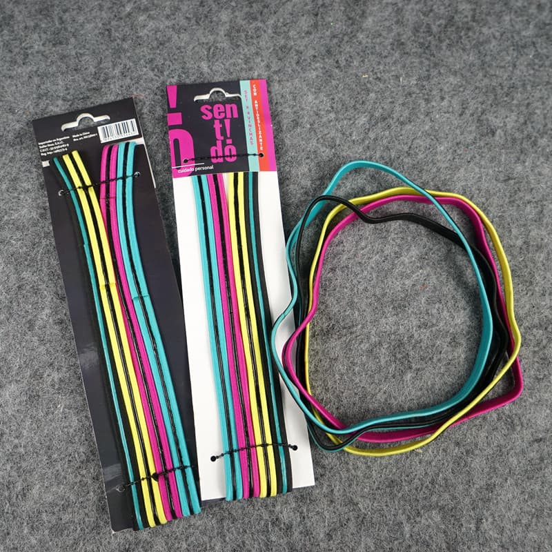Faixa de cabelo esportiva colorida, cor contrastante, Silicone, antiderrapante, faixa de cabelo, corrida, dança, cabelo