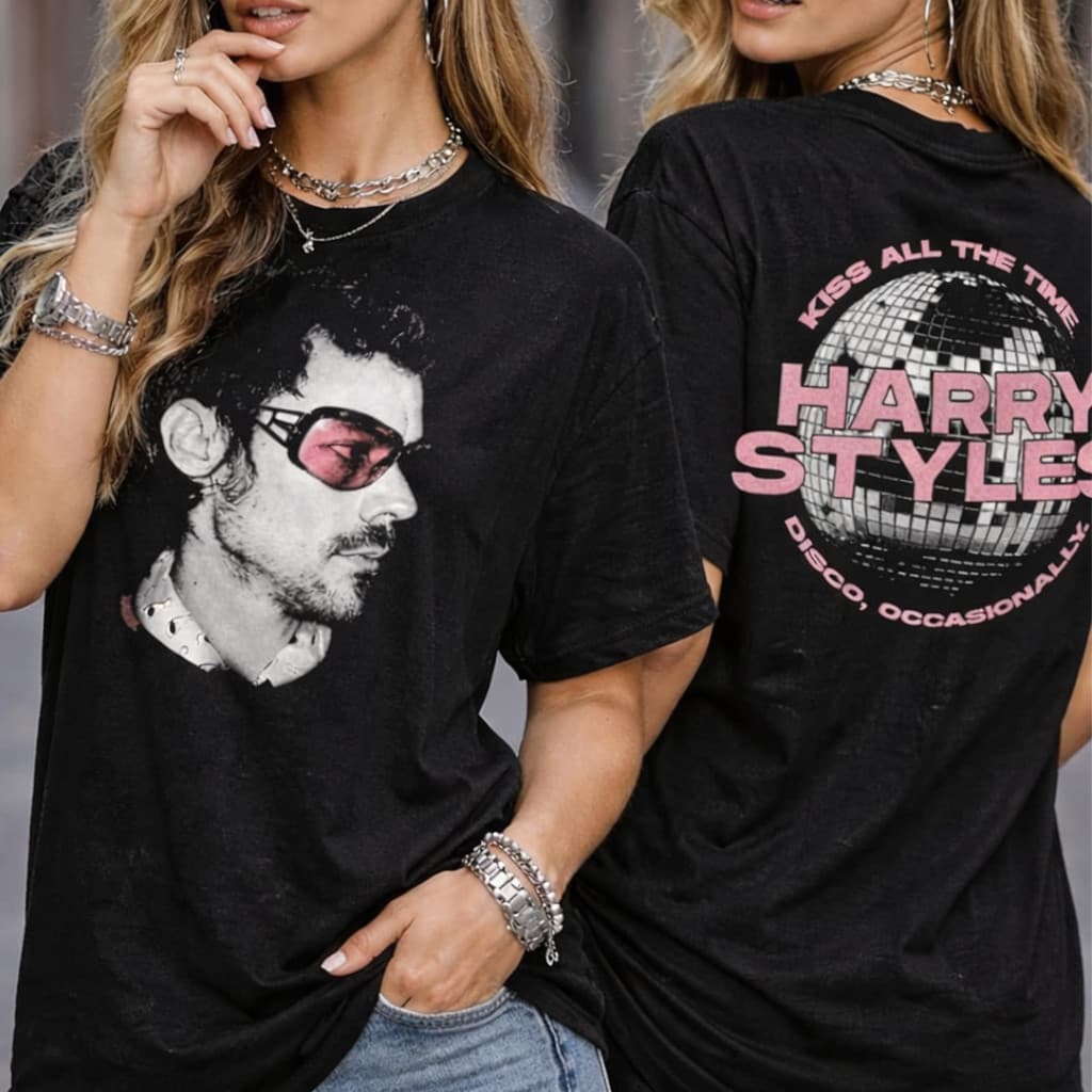 Camiseta Unissex Harry Styles Tour 2026 Estampada Estilosa Confortável Divertida Atemporal  Casual