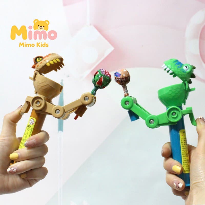 1pc Dinossauro Brinquedo Pirulito Retrátil Doces Lanches