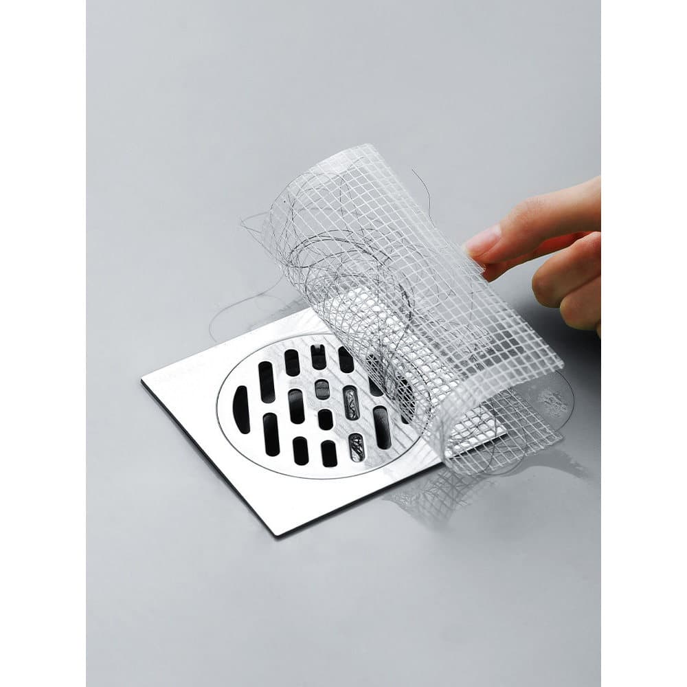 Filtro de cabelo descartável para banheiro, filtro de esgoto para banheiro, cozinha, anti-entupimento, anti-insetos, ade
