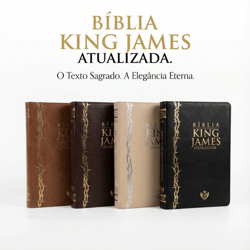 Bíblia King James Atualizada KJA Slim Luxo Compacta Cores