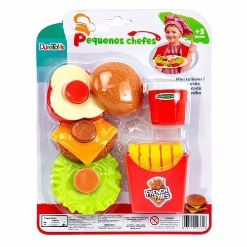 Kit Brinquedo Cozinha Infantil Pequenos Chefs Com Comida Simulada Divertido Educativo