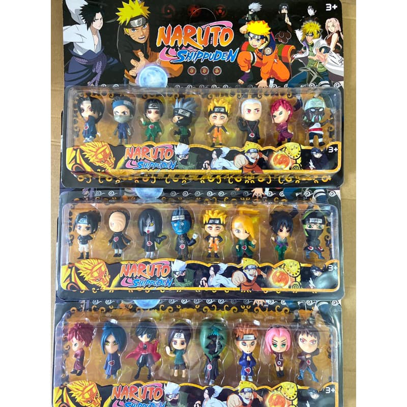 Kit Bonecos Naruto 8 bonecos Pequenos