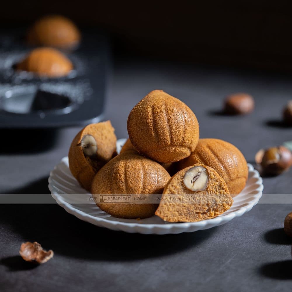 9 molde de bolo de castanha samambaia concha ovos Muffin Huafu revestimento antiaderente molde de cozimento caixa colori