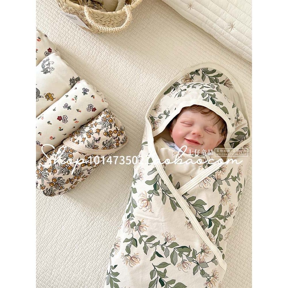 Envoltório para bebê recém-nascido, primavera única, outono, verão, estilo fino, algodão puro, sala de parto, colcha env