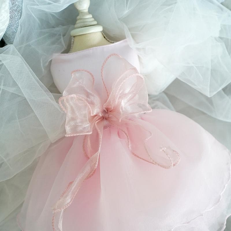 Vestido de Casamento para Cães e Gatos, Saia para Animais de Estimação, Vestido Branco e Rosa, Roupas para Animais de Es