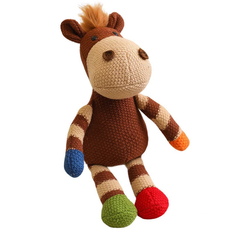 Animal bonito dos desenhos animados coelho girafa boneca brinquedo de pelúcia bebê elefante boneca crianças acompanhando
