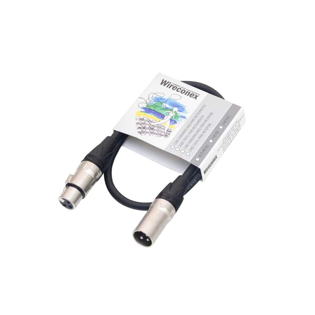 Cabo Pro Balanceado Emborrachado Xlr Xlr 0,70 Cm  Wireconex