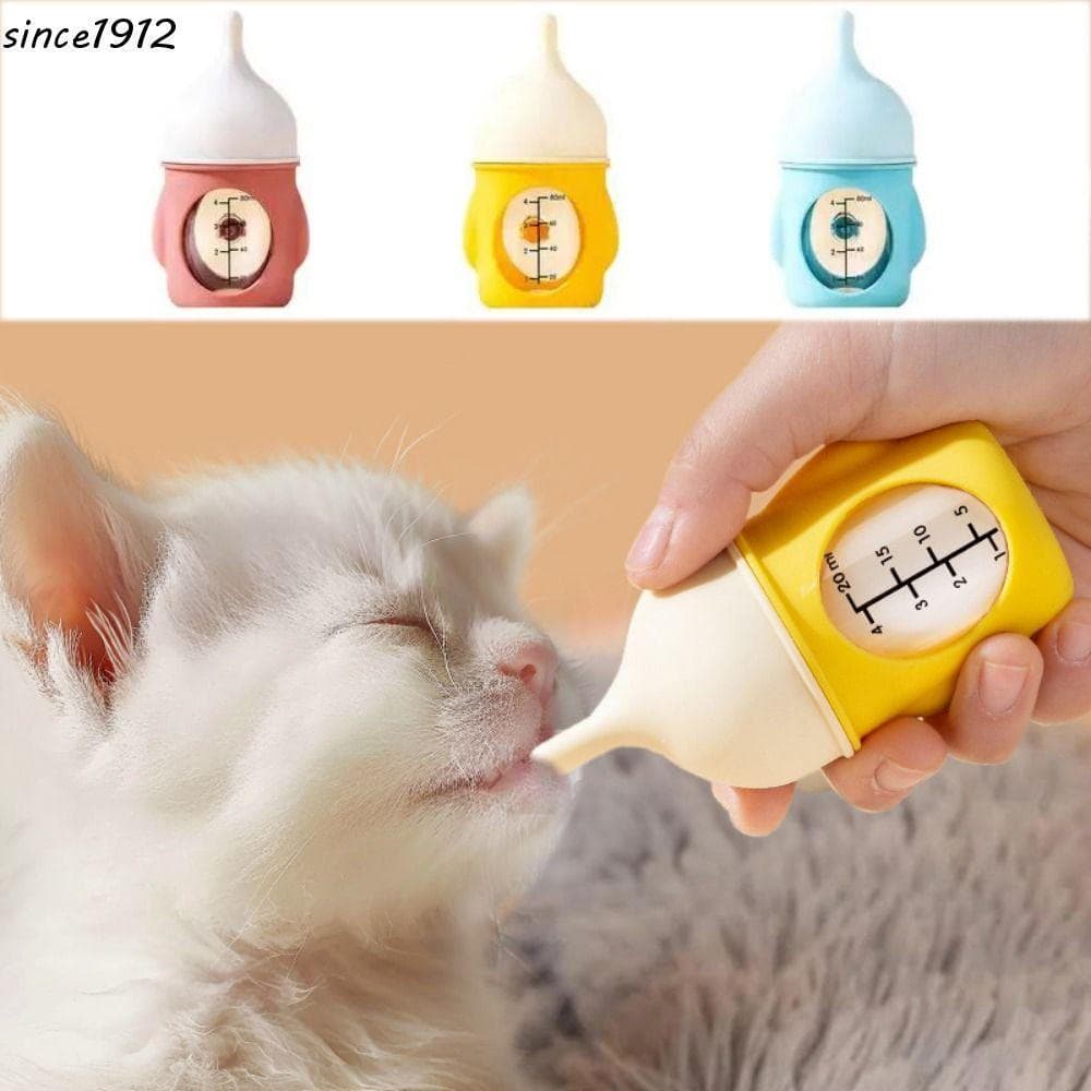 Alimentador De Leite Para Filhotes SINCE , Mamadeira De Silicone Gatinhos De 20/80ML , Com Em Escala