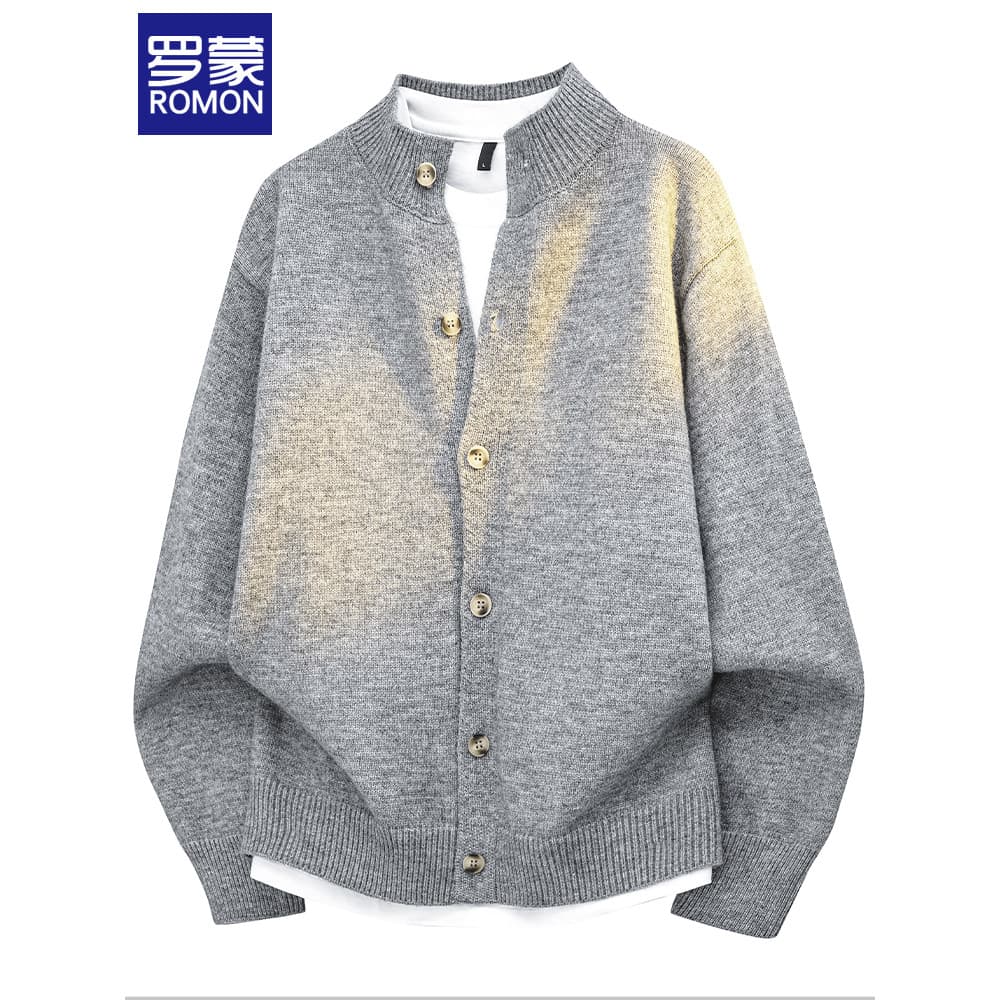 Lomon estilo preguiçoso solto Casual confortável jaqueta de malha masculina 2026 outono inverno High-End Cardigan camiso