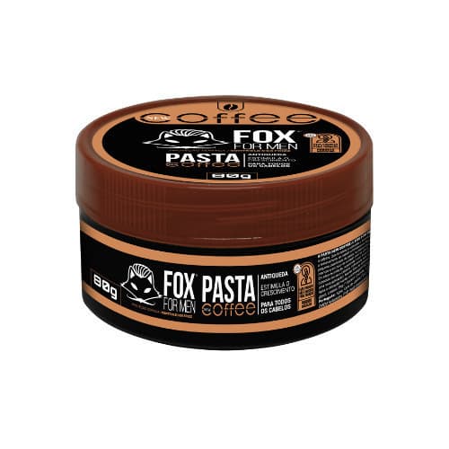 Pomada Modeladora Masculina Coffee 80g Fixação Forte Efeito Natural Fox For Men