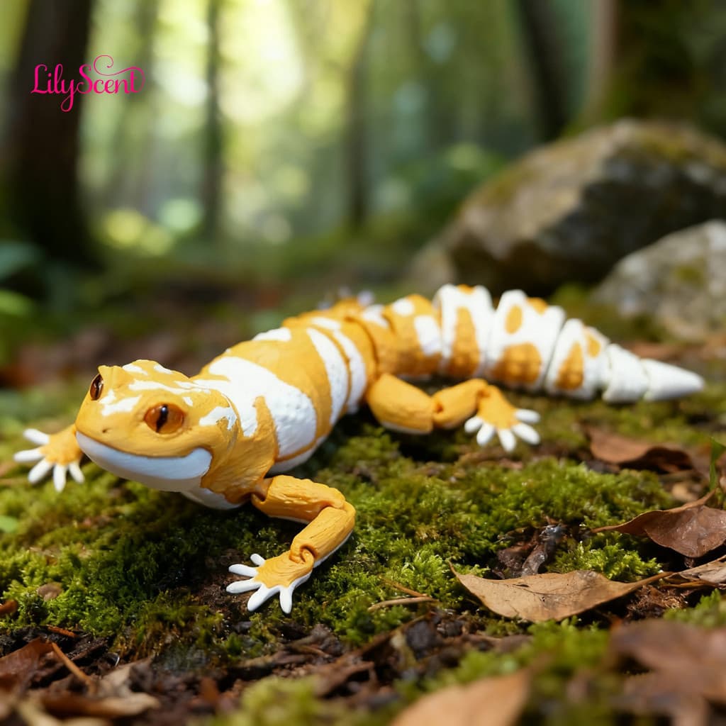 Collectible Gecko Statue 3d Printed Lizard Articulated Leopard Figurine Model with Movable Joints – Realistic House Sc