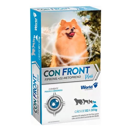 Confront Plus Antipulgas Carrapatos Cão 2 A 10kg 100 Dias World