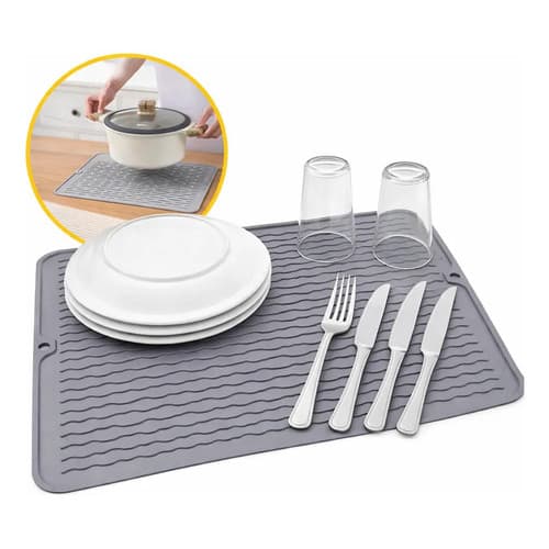 Escorredor Louça Tapete Pia Silicone Para Secar E Utensílios Cozinha