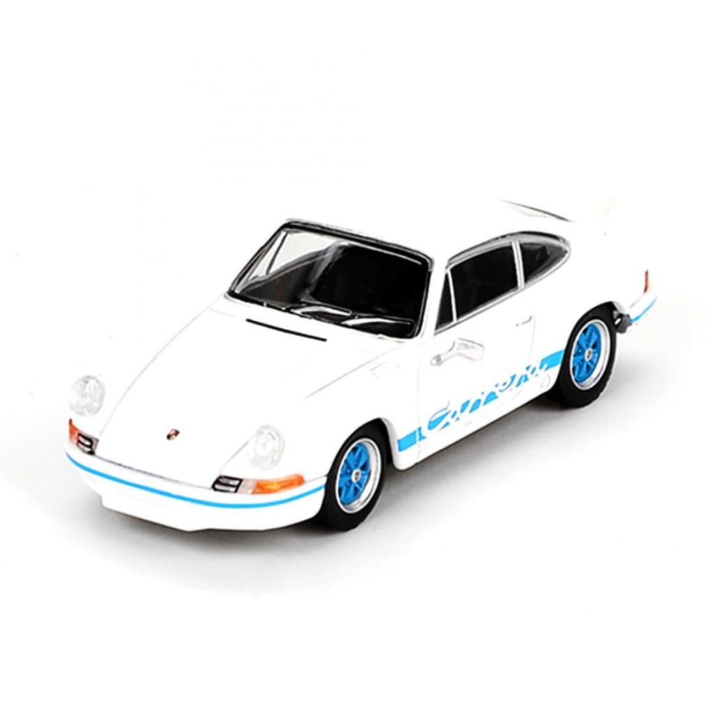 Mini GT MGT00715 715 1/64 Porsche 911 Carrera RS 2.7 Grand Prix Branco Com Blue Livery LHD RHD Diecast Scale Model Car