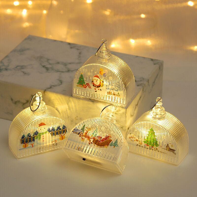 Natal Portátil Luz Da Noite Ornamentos Presentes Das Crianças Decorações Do Feriado Lareira Pingente Festa Em Casa Ano N