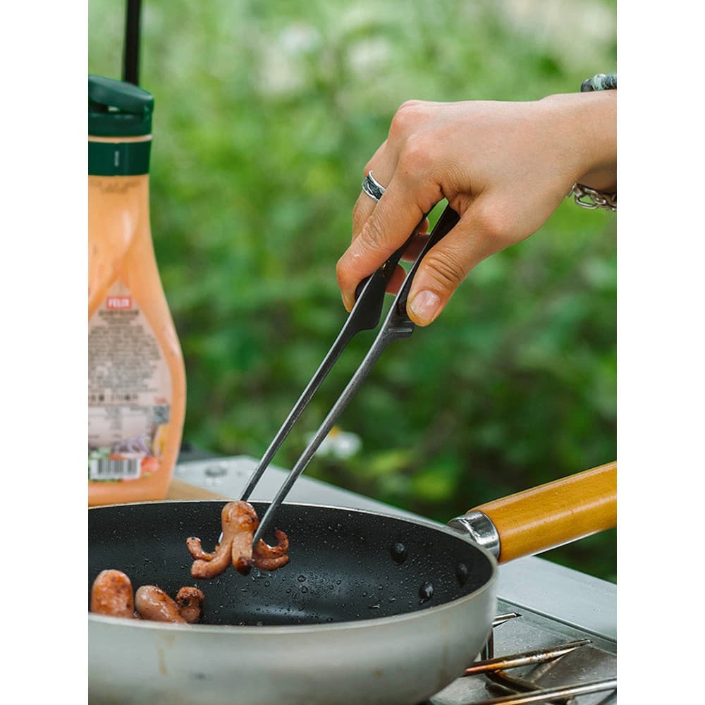 Thous Winds Mil Ventos Acampamento Ao Ar Livre Pinças de Churrasco Pinças de Bife Frito Pinças de Churrasco Retro Inoxid