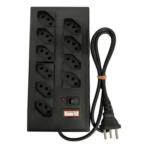 Filtro De Linha Annlux 10 Tomadas Bivolt Liga Desliga Led Indicador 10A