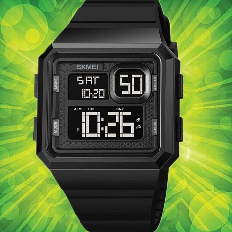 Momento beleza quadrado relógio eletrônico esportes Multi-função contagem regressiva despertador à prova dwaterproof águ