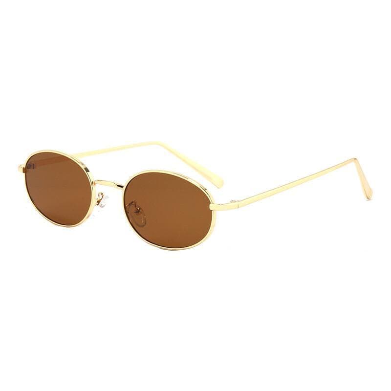 Óculos de Sol Retro Oval de Armação Pequena e Elegante para Homens e Mulheres, Óculos de Sol para Fotografia de Rua, Ócu