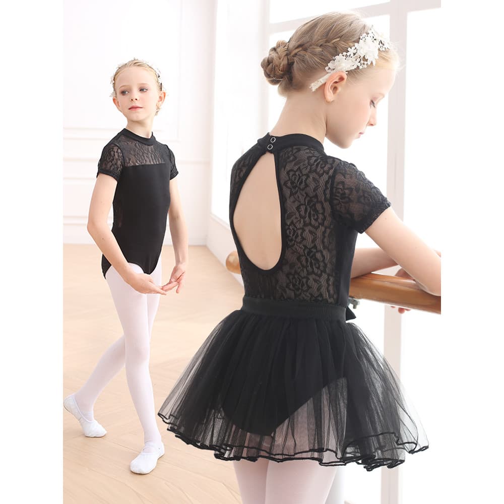Terno de dança infantil verão manga curta prática terno novo estilo teste de balé dança chinesa divisão Pettiskirt Bodys