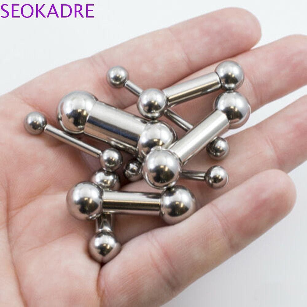 SEOKADRE Tamanho Grande Língua Prego Masculino Punk Corpo Jóias Piercings Parafuso Prisioneiro Feminino Haltere