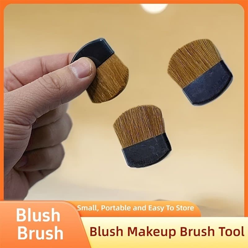 3pcs Mini Pincel Plano Para Blush Ferramenta De Maquiagem Macio