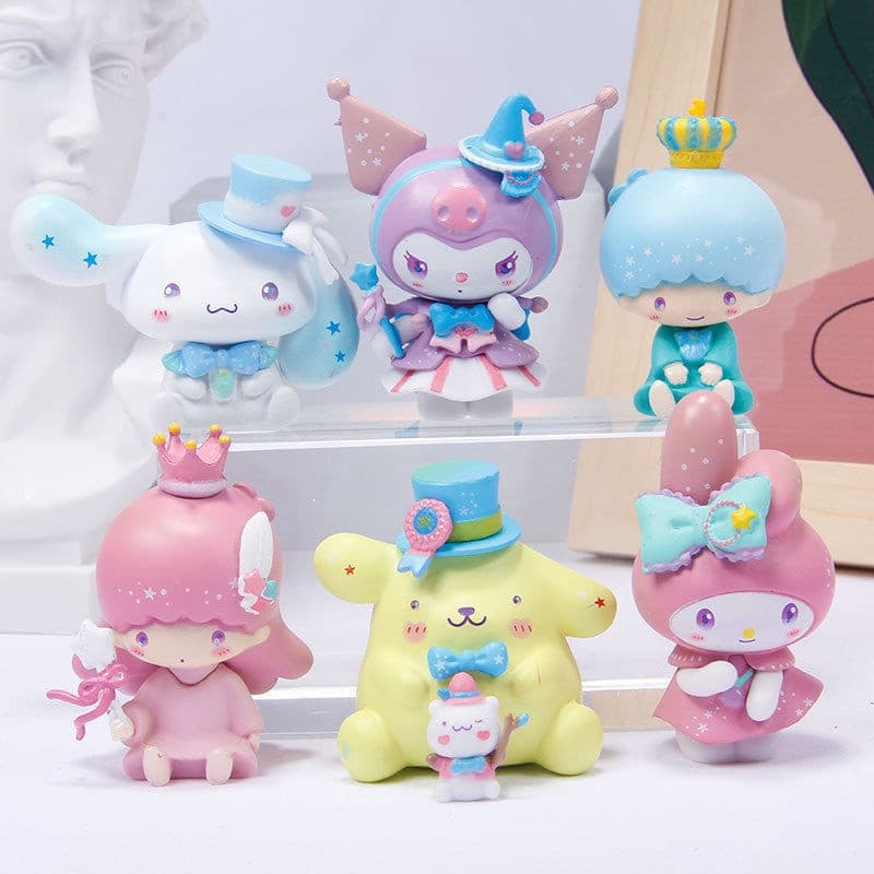 Dream Series Sanrio Blind Box Kuromi Cinnamoroll My Melody Anime Figures Small Ornament Doll Diy Accessories Christmas G